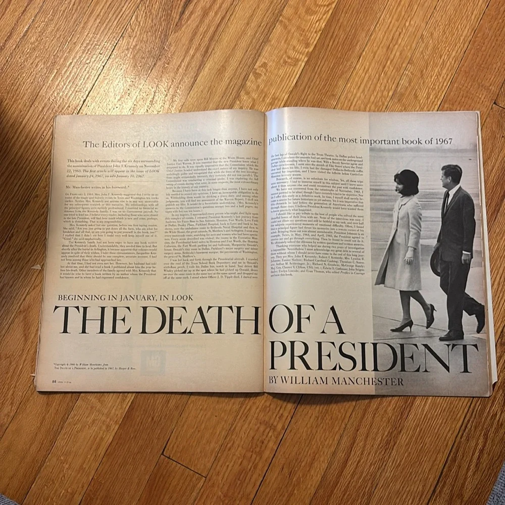 Vintage Look Magazine November 29 1966 Simon & Garfunkel JFK Stamps